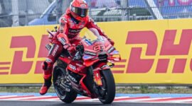 Pebalap Ducati Marc Marquez memenangi GP Hungaria dengan lesatan dan rotasi yang meyakinkan. (Attila Kisbenedek/AFP)