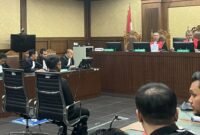 Ketua Pengadilan Negeri Jakarta Selatan periode 2024-2025, Muhammad Arif Nuryanta, didakwa menerima suap senilai Rp15,7 miliar di Pengadilan Tipikor Jakarta, Rabu (20/8/2025). (Joke)