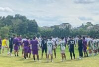 PSS Sleman menjalani latihan reguler di Lapangan Independent School (YIS), Sleman, Yogyakarta, Rabu (12/2/2025) pagi WIB. (Joke)