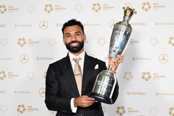 Mohamed Salah (Liverpool) terpilih sebagai Pemain Terbaik PFA untuk ketiga kalinya. (Foto: Getty Images/Shirlaine Forrest)