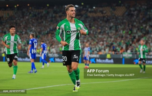 Gol Giovani Lo Celso memenangkan Real Betis atas Deportivo Alaves di Stadion Olimpiade Sevilla, Sabtu (23/8/2025) dini hari WIB. (Twitter.com @Realbetis)