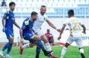 Gol penalti Dalberto Luan di menit akhir menjadi penentu kemenangan Arema FC atas Bhayangkara Presisi. (Joke)