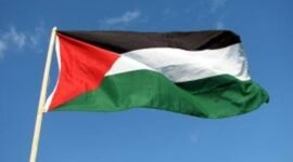 Bendera Palestina dikibarkan di stadion Columbus Crew untuk mendukung pemain baru mereka, Wessam Abou Ali. (Getty Images)