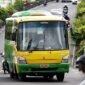 Bus Trans Jogja melintas di kawasan Jalan Layang Lempuyangan, Yogyakarta. (Antara)