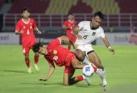 Tim nasional U-23 Indonesia gagal meraih poin penuh pada laga perdana Grup J Kualifikasi Piala Asia U-23 2026 setelah ditahan imbang 0-0 oleh Laos di Stadion Gelora Delta, Sidoarjo, Rabu (3/9/2025). (joke)