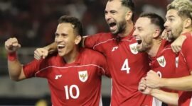 Marc Klok selebrasi bersama Sandy Henny Walsh, Egy Maulana, dan Zordi Amat. (Antara)