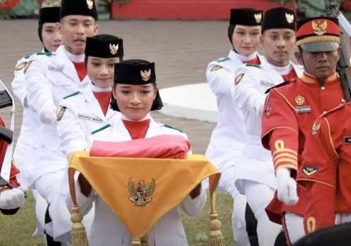 Ilustrasi - Paskibraka pada Upacara Peringatan Hari Kemerdekaan RI 2024 Pemda DIY. (Disdikpora)