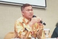 Kepala OJK DIY, Eko Yunianto, berbicara di Yogyakarta, Senin (29/9/2025). (Joke)