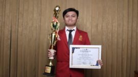 Muhammad Novel Habibie, mahasiswa Program Studi Ilmu Pemerintahan angkatan 2023, berhasil meraih juara ketiga dalam kompetisi debat Bahasa Arab tingkat Asia Tenggara. (Istimewa)