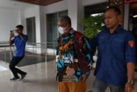 Kejati DIY menahan Sarjono, mantan Dukuh Candirejo, Kalurahan Tegaltirto, Kapanewon Berbah, Sleman. (Joke)