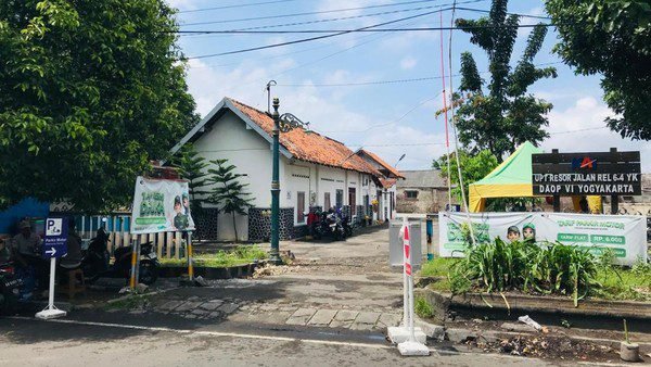 Lokasi kantong parkir bari di Stasiun Lempuyangan. (Dok KAI Daop 6)