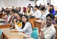 Sebanyak 55 mahasiswa baru internasional UMY mengikuti kegiatan orientasi bertajuk 'Induction Day' untuk pengenalan lingkungan kampus dan kehidupan sosial di Yogyakarta. (Dok UMY)