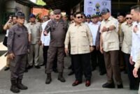 Presiden Prabowo Subianto saat menghadiri agenda penyerahan aset barang rampasan negara dari aktivitas tambang ilegal kepada PT Timah Tbk di Pangkal Pinang, Bangka Belitung, Senin (6/10/2025). (Sekretariat Presiden)