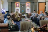 Wagub Lampung dr. Jihan Nurlela menerima kunjungan kerja Forum Kerukunan Umat Beragama (FKUB) Provinsi Lampung, di Ruang Kerja Wagub, Bandarlampung, Senin (13/10/2025).