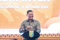 Sambutan Mayor Jenderal TNI Kristomei Sianturi di Mahan Agung, Senin (13/10/2025).
