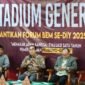 Wakil Rektor UMY memberikan pandangan dalam Stadium General Pelantikan Forum Badan Eksekutif Mahasiswa (BEM) se-DIY periode 2025/2026. (Dok UMY)