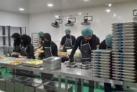 Penyiapan makanan bergizi gratis (MBG). (Antara Foto)