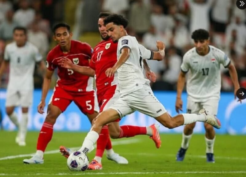 Timnas Indonesia melawan Timnas Irak dalam laga Grup B putaran keempat kualifikasi Piala Dunia 2926 di Jeddah. (X/eiraqNT_EN)