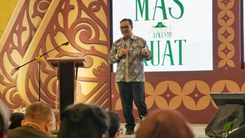Wali Kota Yogyakarta Hasto Wardoyo menyampaikan capaian pengendalian anemia dalam Jambore Puskesmas Nasional ke-2 (JAlampusnas) Asosiasi Puskesmas Seluruh Indonesia (Apkesmi) di Hotel Alana, Sleman, Jumat (31/10/2026). (Dok Pemkot)