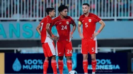 Timnas Indonesia U-23 gagal mengatasi permainan cepat Mali U-23 dan menyerah 0-3 dalam laga uji coba di Stadion Pakansari, Cibinong, Bogor, Sabtu (15/11/2025) malam. (Joke)