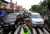 Kondisi lalu lintas kota Yogyakarta. (Polda DIY)