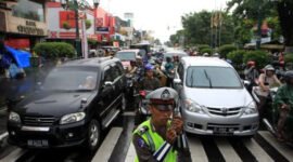Kondisi lalu lintas kota Yogyakarta. (Polda DIY)