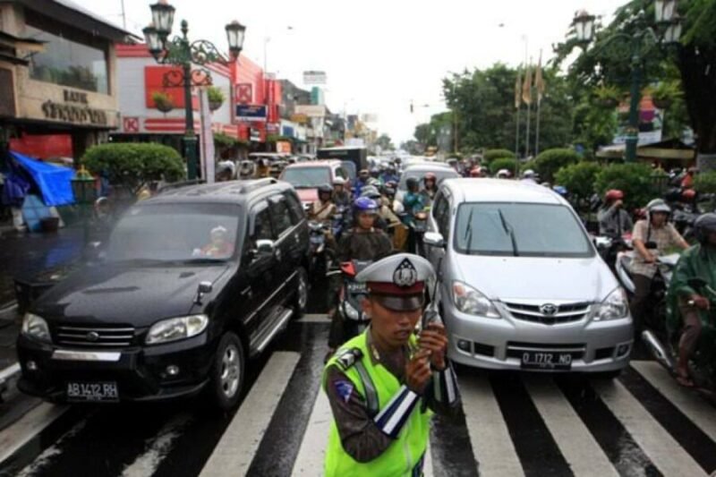 Kondisi lalu lintas kota Yogyakarta. (Polda DIY)