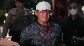 Bupati Lampung Tengah, Ardito Wijaya, menjalani pemeriksaan di Gedung Merah Putih KPK, Rabu malam. (Jennus)