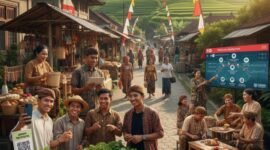 Ilustrasi - Pangan, UMKM, dan pariwisata di Yogyakarta. (Dibuat dengan AI)