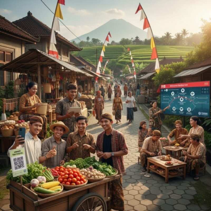 Ilustrasi - Pangan, UMKM, dan pariwisata di Yogyakarta. (Dibuat dengan AI)