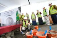 UMY memulai pembangunan Laboratorium Teknik Terpadu Yana Aditya Building melalui prosesi peletakan batu pertama, Jumat (30/1/2026), di Kompleks Gedung Teknik UMY. (Humas UMY(