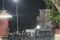 Markas Polda DIY kembali kondusif setelah terjadi kericuhan dalam unjuk rasa pada Selasa (24/2/2026) malam. (Wawan)