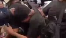 Pelaku saat dibawa ke Polsek Umbulharjo dari TK