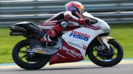 Pebalap Gunungkidul, Veda Ega Pratama, mengamankan posisi start keempat pada sesi kualifikasi Moto3 Grand Prix Brasil di Sirkuit Goiania, Minggu (22/3/2026) dini hari WIB. (Moto3 GP Brasil)