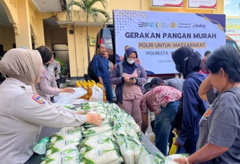 Gerakan Pangan Murah Polri dan Pemkotl, halaman tengah Mapolresta Yogyakarta. (Dok Polresta)