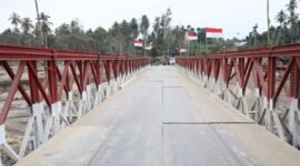 Jembatan Bailey Teupin Reudep di Bireuen, Aceh.