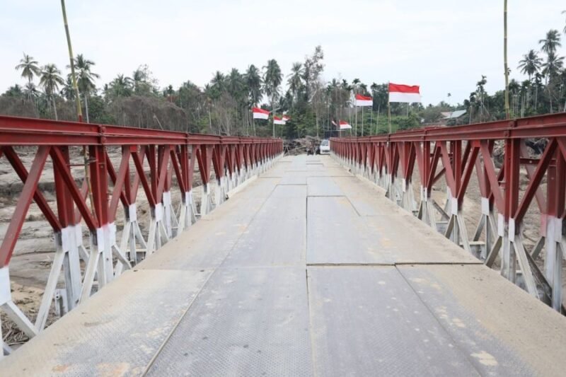 Jembatan Bailey Teupin Reudep di Bireuen, Aceh.