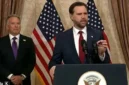 
Wakil Presiden JD Vance menyampaikan pidato di Islamabad, Pakistan. (Tangkapan layar Youtube-The White House)