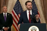 
Wakil Presiden JD Vance menyampaikan pidato di Islamabad, Pakistan. (Tangkapan layar Youtube-The White House)