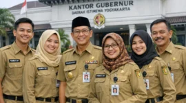 Ilustrasi - ASN tetap ke kantor di hari pertama WFH di Yogyakarta. (Jennus)