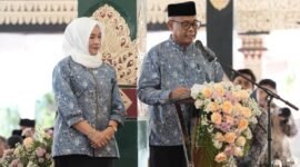 Bupati Sleman Harda Kiswaya saat memberikan sambutan