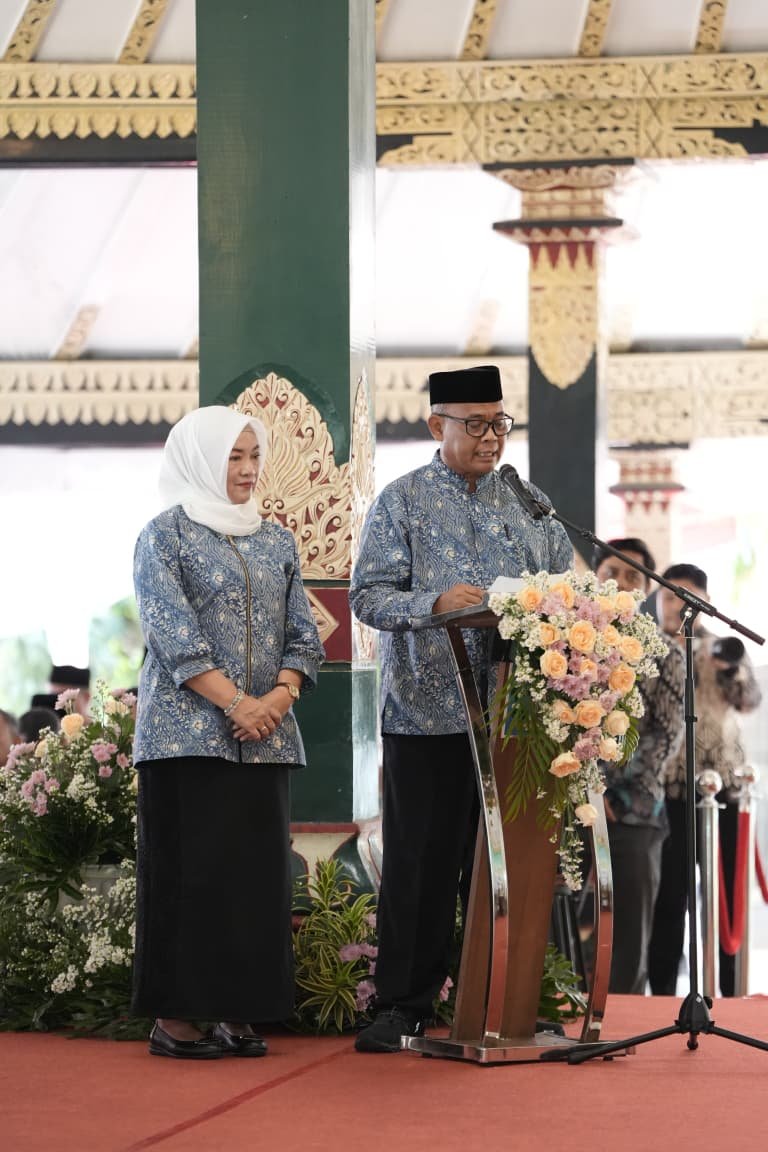 Bupati Sleman Harda Kiswaya saat memberikan sambutan