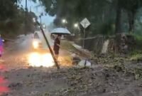 Longsor terjadi di talud lapangan Cemoroharjo, Candibinangun serta di kawasan Randu, Hargobinangun (dok. BPBD Sleman)