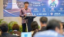 Kepala Pelaksana BPBD DIY, Agustinus Ruruh Haryata, saat membacakan sambutan Gubernur DIY, Sri Sultan Hamengkubuwono X dalam Pertemuan Ilmiah Tahunan (PIT) ke-9 Ikatan Ahli Kebencanaan Indonesia (IABI) di UMY