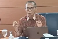 Ketua Komisi Digital dan Sustainability Dewan Pers Dahlan Dahi dala konfetensi pers di Jakarta, Senin (15/6/2026).