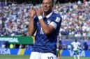 Pemain Prancis Kylian Mbappe merayakan golnya ke gawang Senegal dalam laga penyisihan Grup I Piala Dunia 2026 di Stadion MetLife, New Jersey, Selasa (16/6/2026) waktu setempat. (X/FifaWorldCup)