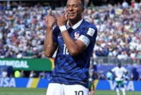 Pemain Prancis Kylian Mbappe merayakan golnya ke gawang Senegal dalam laga penyisihan Grup I Piala Dunia 2026 di Stadion MetLife, New Jersey, Selasa (16/6/2026) waktu setempat. (X/FifaWorldCup)