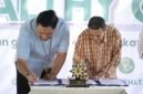 Penandatanganan kerja sama Lazismu UMY dengan RS AMC Muhammadiyah yang ditandatangani oleh Kepala Kantor Lazismu UMY dan Direktur Administrasi, Umum, dan Keuangan RS AMC Muhammadiyah