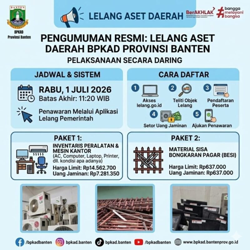  Pemerintah Provinis Banten Lelang Aset Daerah