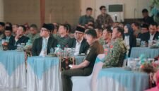 Gubernur Lampung bersama Kapolda Lampung dan jajaran Forkopimda mengikuti acara Syukuran Hari Bhayangkara ke-80 di Gedung Serba Guna (GSG) Lampung